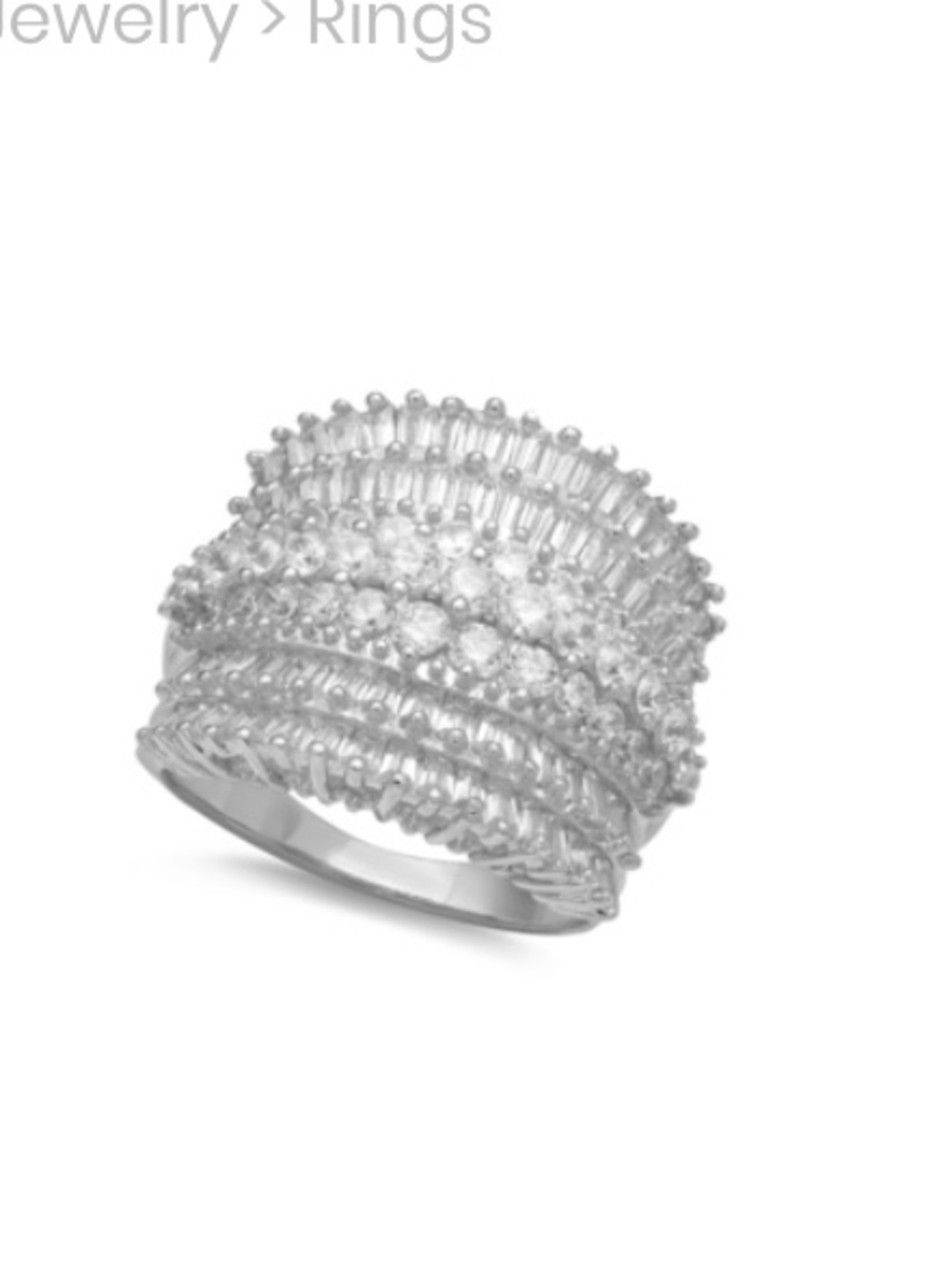 Giani Bernini Silver Multi-Row CZ Statement Ring 6
Cubic Zirconia - Picture 12 of 15